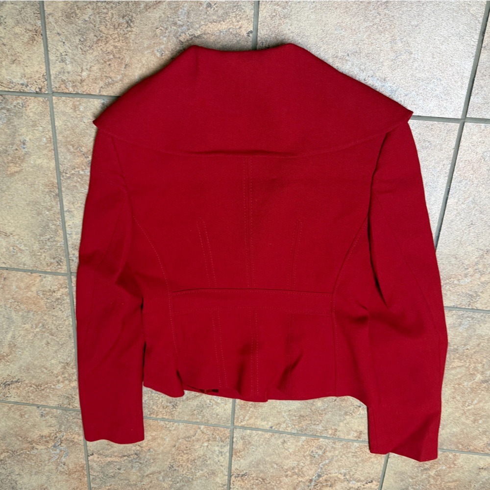 Karen Millen Red Power Blazer Tailored Structured Size 8 - Picture 3 of 6